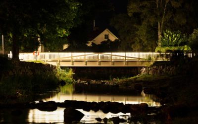 Effektfullt ljus på Madickenbron