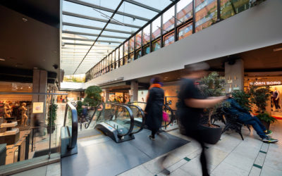 Västermalmsgallerian säkrad med LDA utrymningslarm med talat meddelande