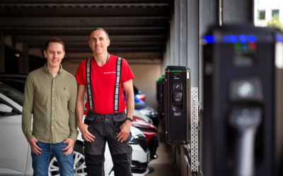Brf Liljeholmsberget framtidssäkrar – utrustar hälften av garageplatserna med laddboxar